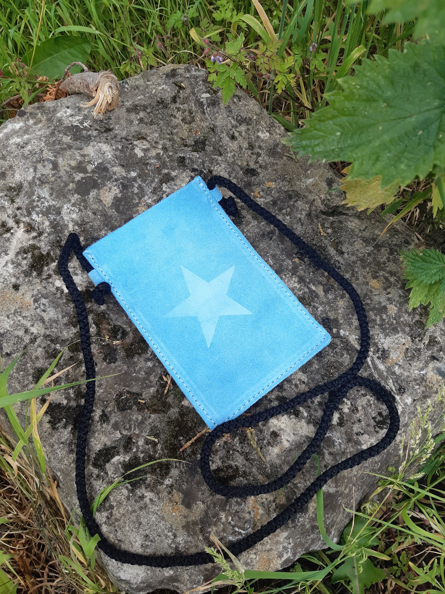 Suede Bag Suede Star Pouch - Vera Tucci OriginalsAccessories SKY